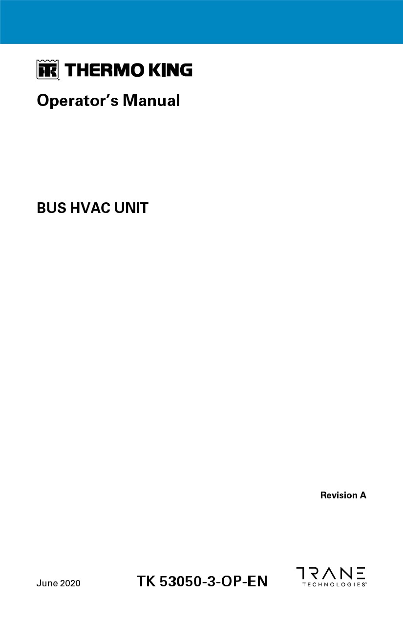 Bus HVAC Operators Manual