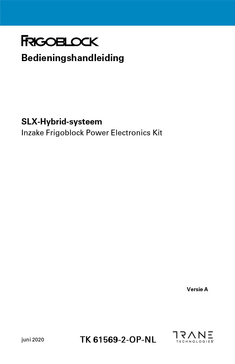 Bedieningshandleiding voor SLX Hybrid 2020