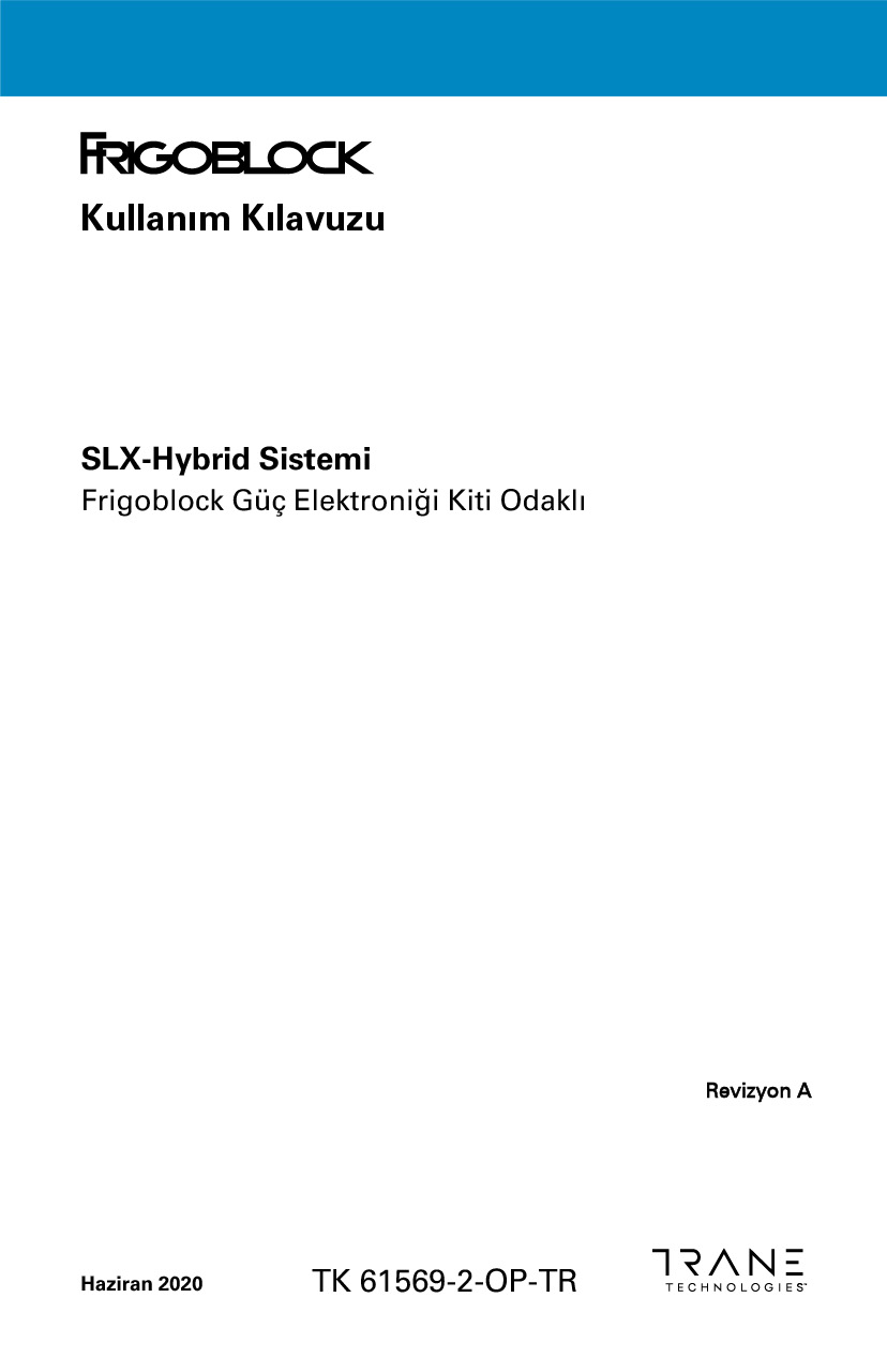 OPERATÖR KILAVUZU SLX Hybrid 2020