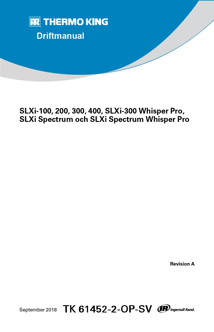 SLXi Driftmanual S/N GLW1189750