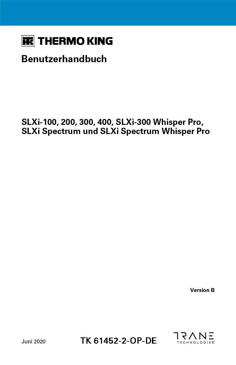 Betriebshandbuch SLXi 2020