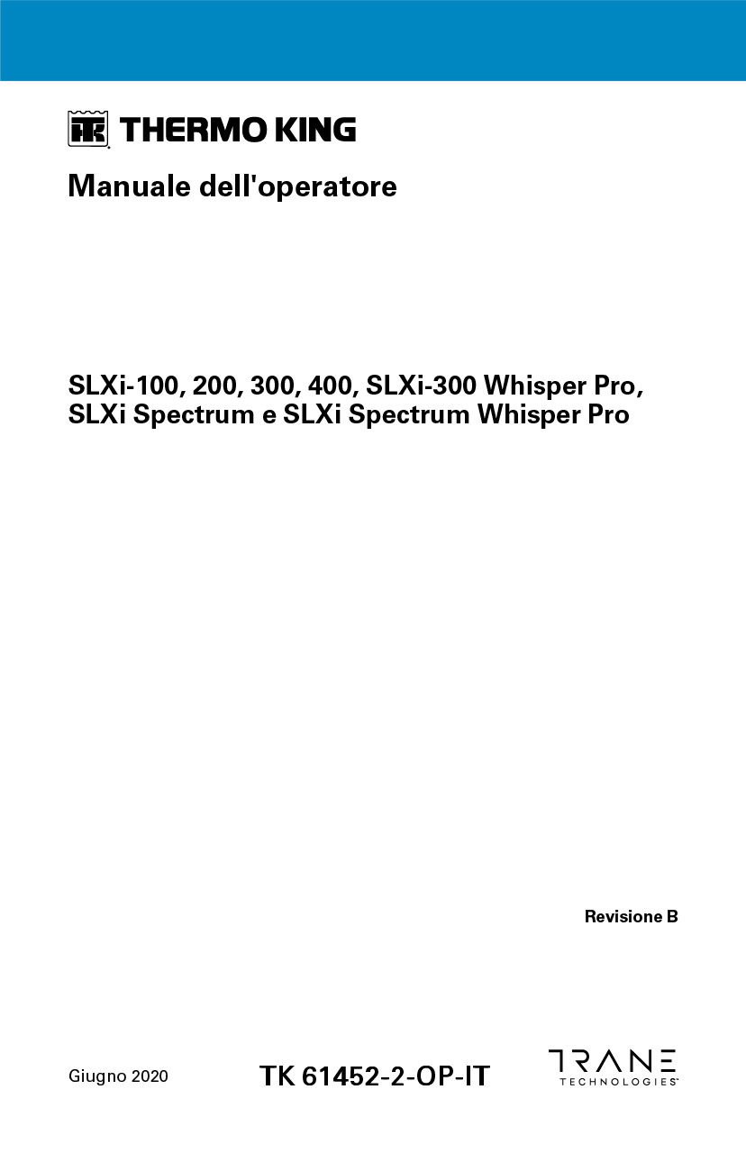 Manuale dell'operatore SLXi 2020