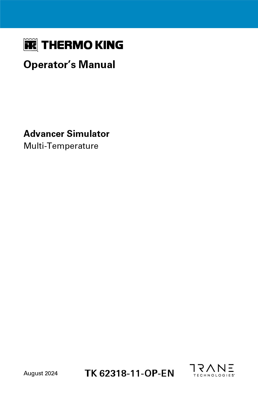 Advancer Simulator Multi-Temp Operator's Manual