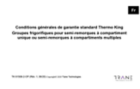 Conditions et termes de garantie standard Thermo King SLXi