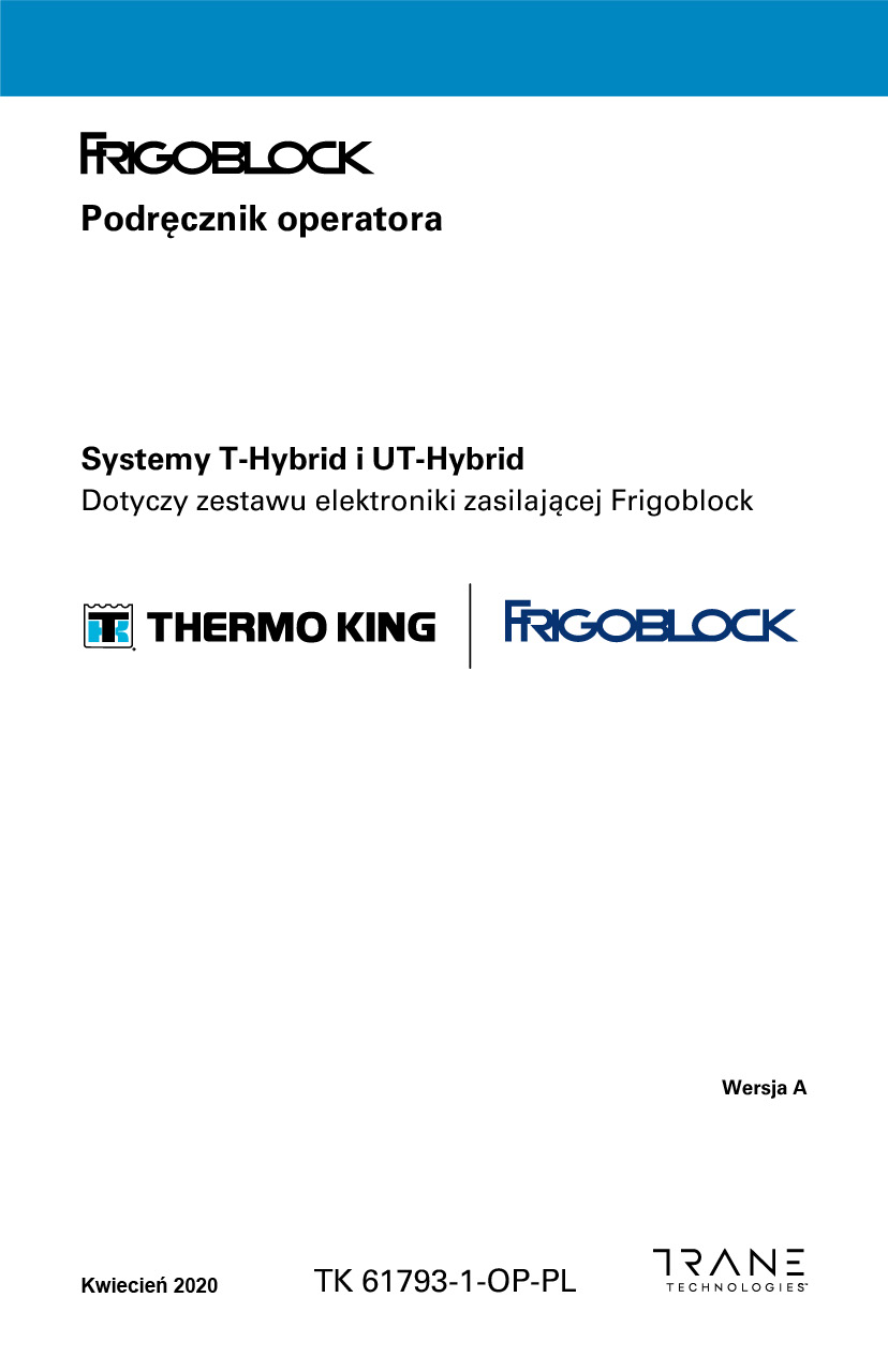 INSTRUKCJA OBSŁUGI T-Hybrid UT Hybrid