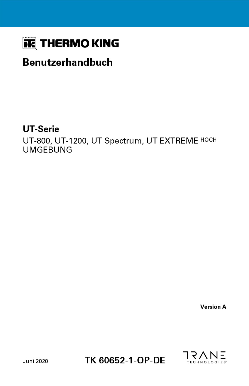 Betriebshandbuch UT-Series 2020