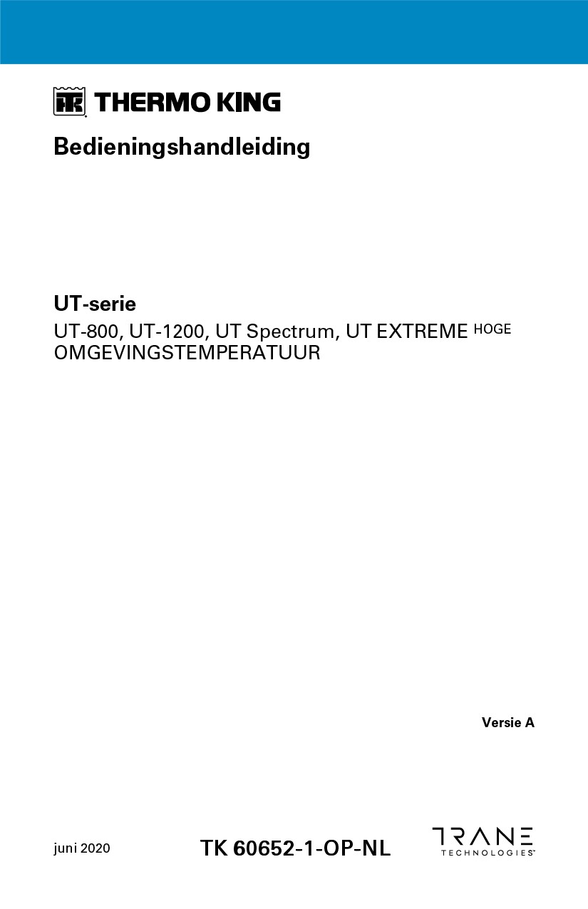 Bedieningshandleiding voor UT-Series 2020