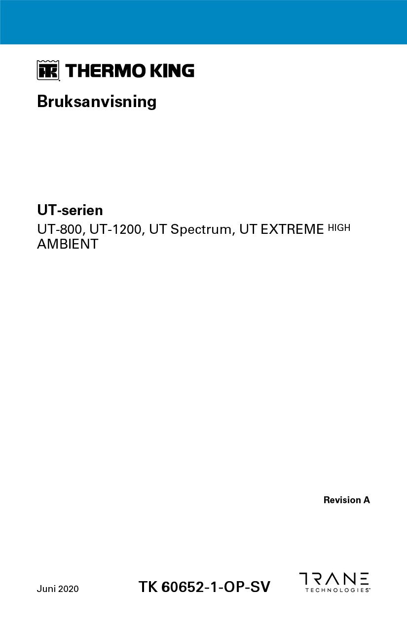 UT-Series Driftmanual 2020