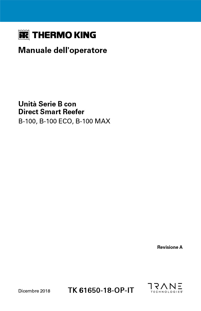 Manuale dell'operatore Serie B