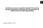 Conditions et termes de garantie standard Thermo King